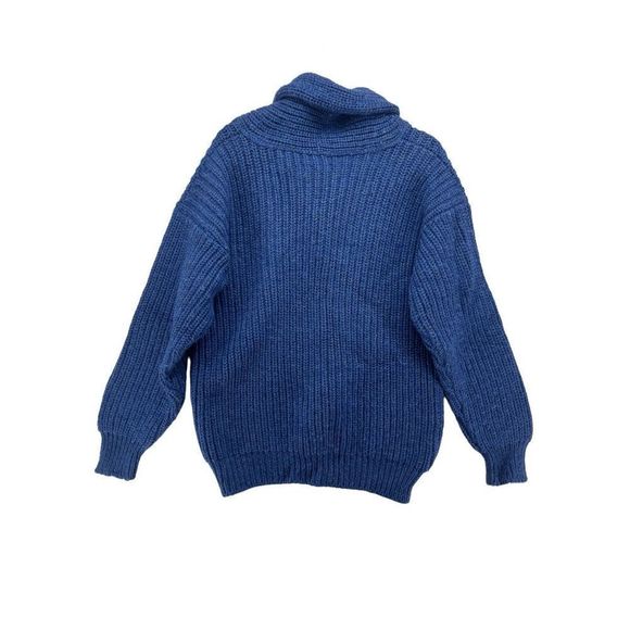 Vintage Carbery Ireland 100% Pure New Wool Sweater Navy Pullover Knit‎ - Picture 2 of 15